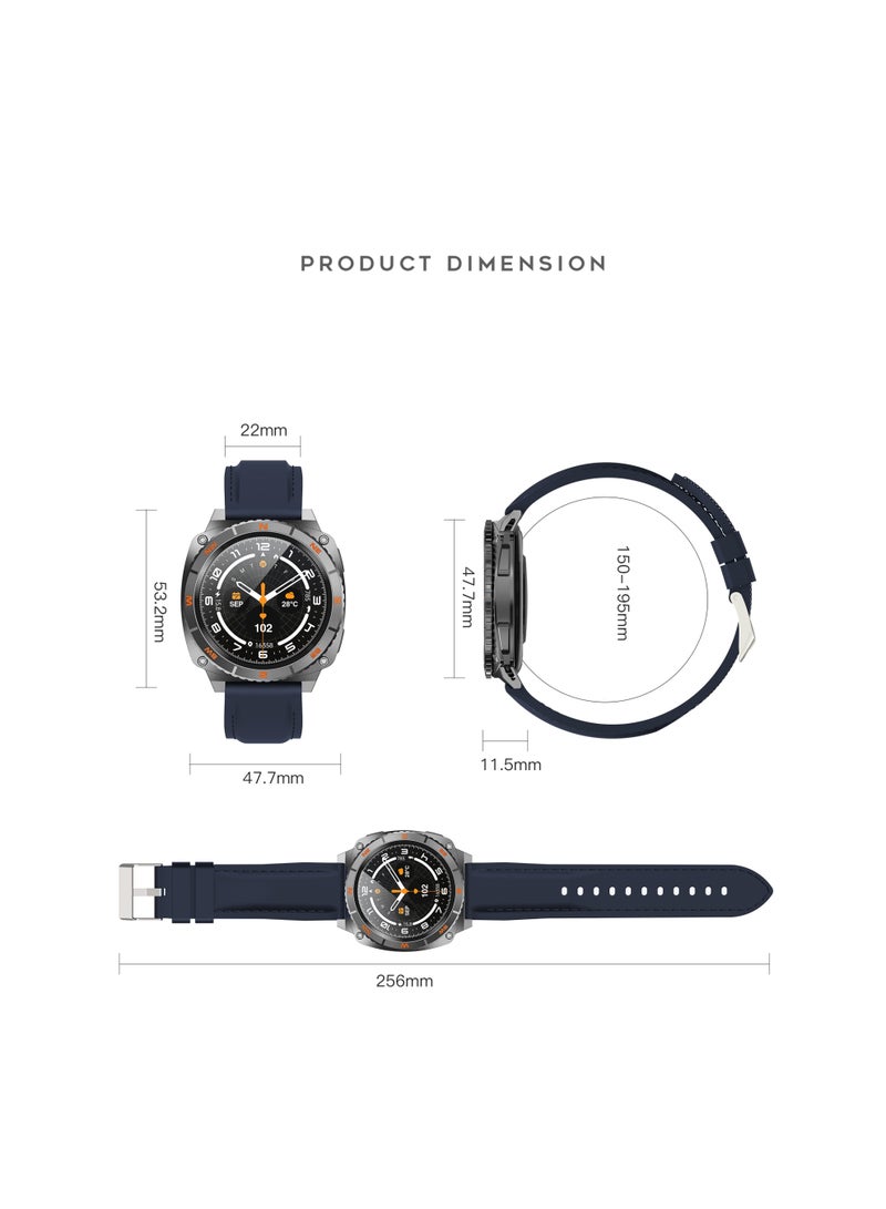 G-Tab GTR6 Smart Watch with Rotating Bezel, 1.43-Inch AMOLED Display, Bluetooth Calling, ChatGPT AI Assistant, Heart Rate & SpO₂ Monitoring, 100+ Sports Modes, IP68 Waterproof, Android & iOS Compatible - Image 4